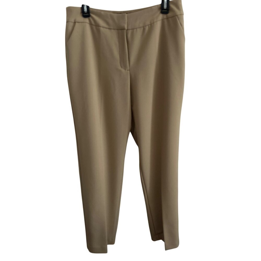 Investments Petites Tan Tapered Zip Up Dress Pants 10P R Office Professional